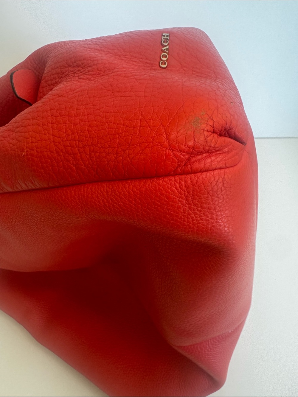 Coach Red Leather Madison Phoebe Shoulder Bag with Gold Accents - Picture 11 of 14